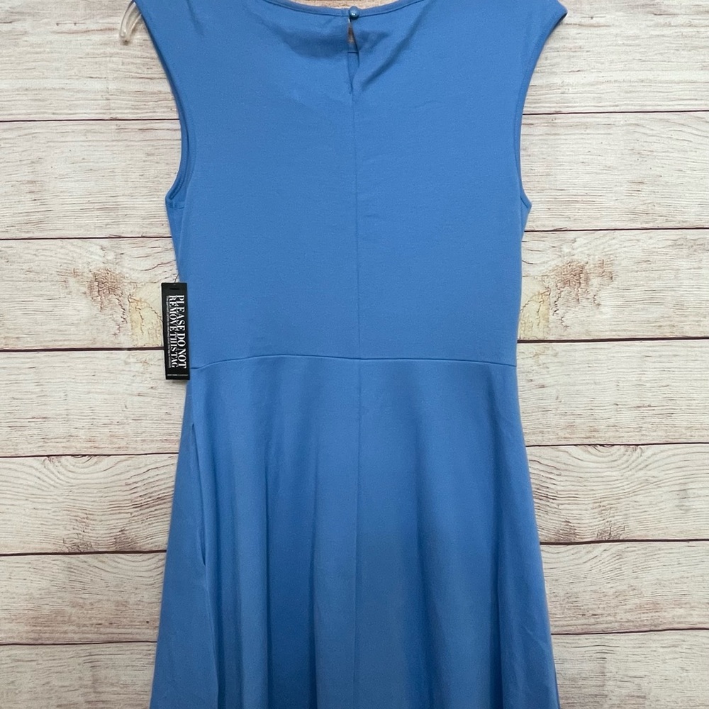 NWT New York & Co Light Blue Sleeveless Dress Pocketed Scoop Neck Small - Picture 2 of 4